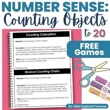 FREE Number Sense Games - Interactive Hands on Kindergarten Math Games