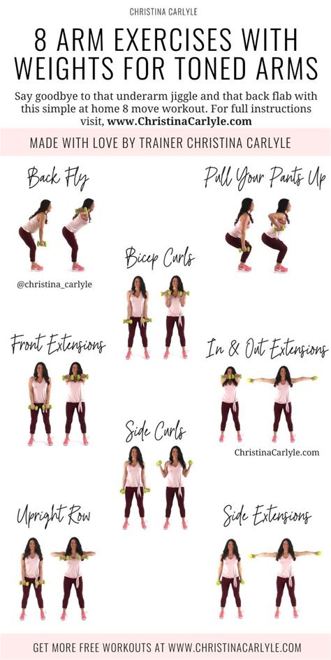 Arm exercises with weights for slim tight toned arms – Artofit