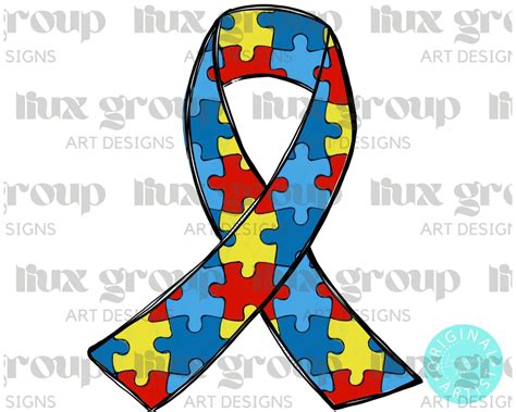 Autism Puzzle Ribbon PNG, Autism Awareness Hand Drawn PNG, Autism Png, PNG Designs Download - Etsy