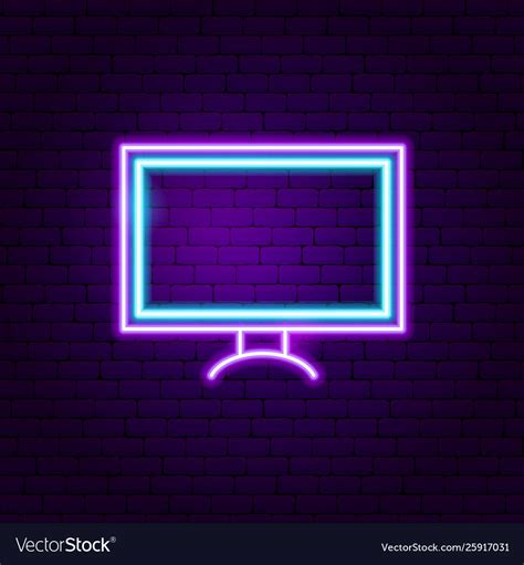 Television neon label Royalty Free Vector Image