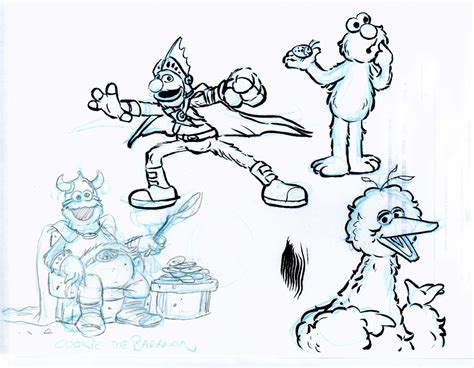 Uncle Ernie's Creature Ink: Sesame Street Sketch