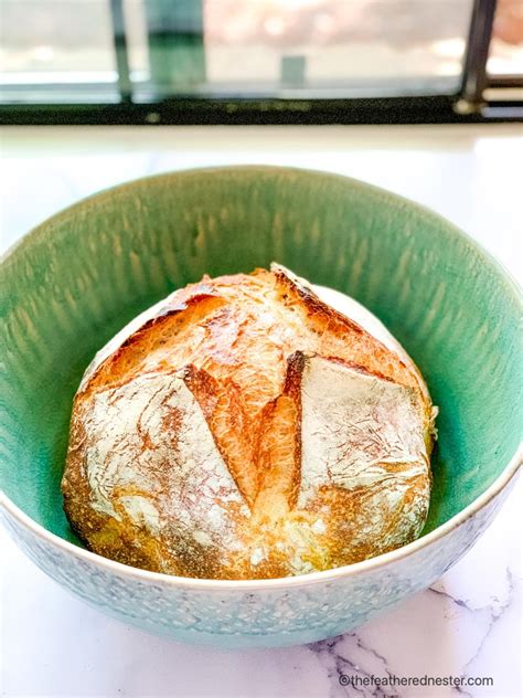 Easy Overnight Sourdough Bread - The Feathered Nester
