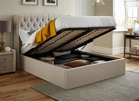 Buy Deacon Velvet Upholstered Ottoman Bed Frame | WantMattress