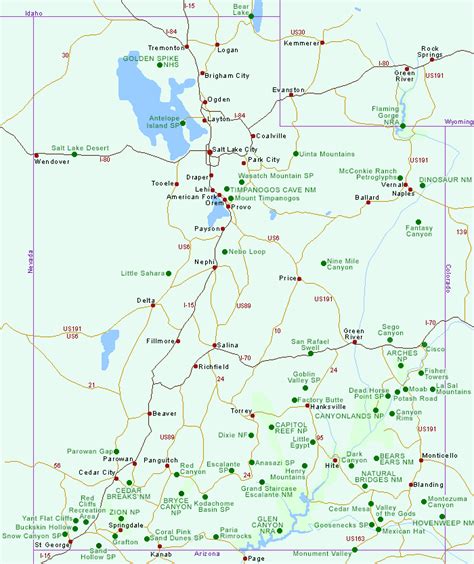 Maps of Utah - State Map and Utah National Park Maps