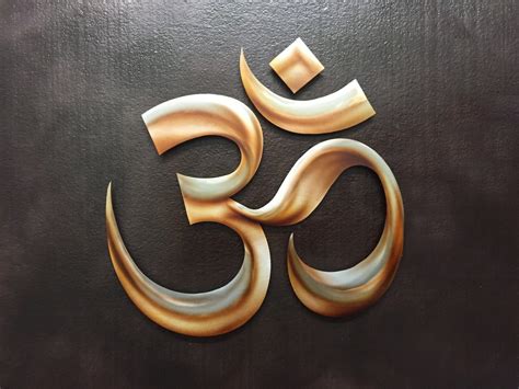 3D Metal Om Symbol Wall Art Metal Art Yoga Art by INSPIREMEtals