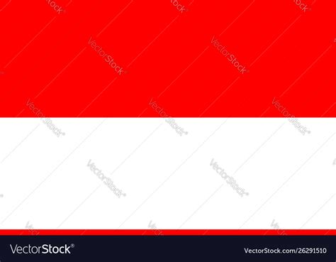 National flag country indonesia red white color Vector Image