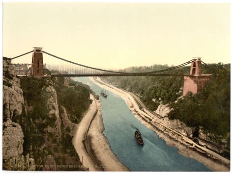 Clifton Suspension Bridge in Bristol, UK by Brunel Clifton Bridge, Leaf ...