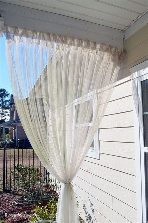 Update on My "DIY Screened Porch" Sheer Curtains--18 months later ...