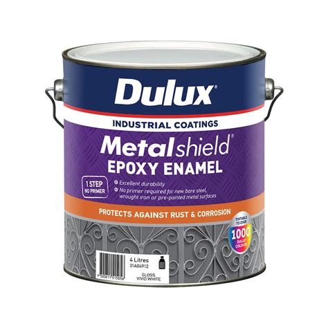 Dulux Metalshield Epoxy Enamel Gloss White 4L - Inspirations Paint