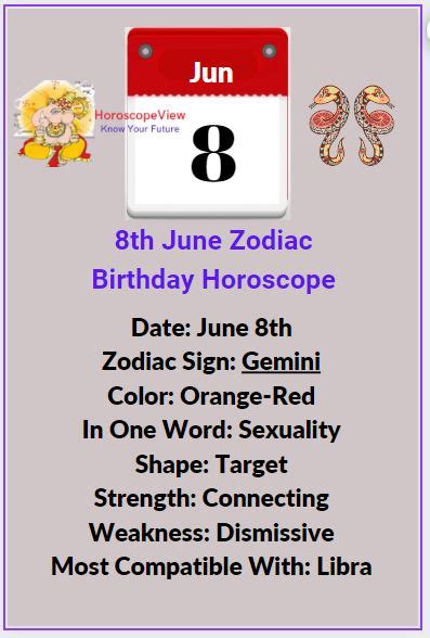 June 8 Zodiac Gemini Personality, Traits and Horoscope