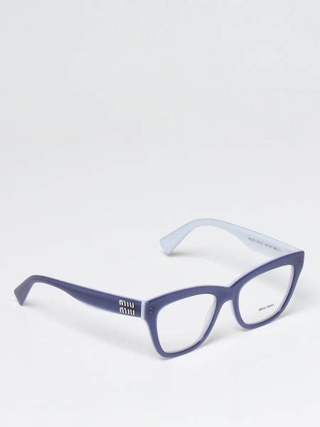 MIU MIU: glasses for woman - Blue | Miu Miu glasses 03UV VISTA online ...