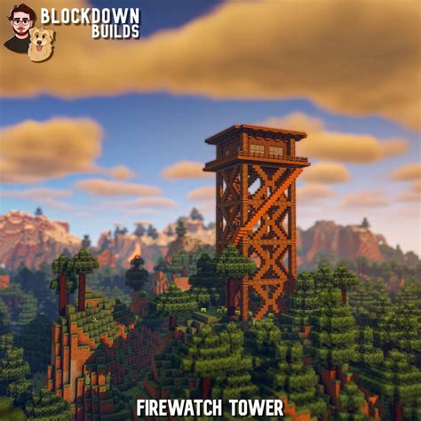 Here's a Firewatch Tower I made! : r/Minecraft