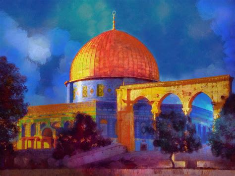 Masjid Al Aqsa Digital Art by Islamprint Dotcom