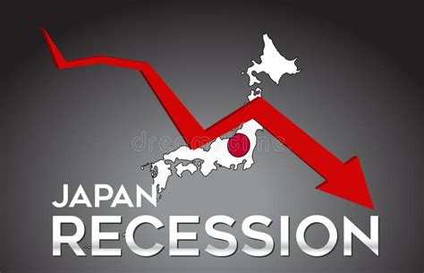 Map of Japan Recession Economic Crisis Creative Concept with Economic ...