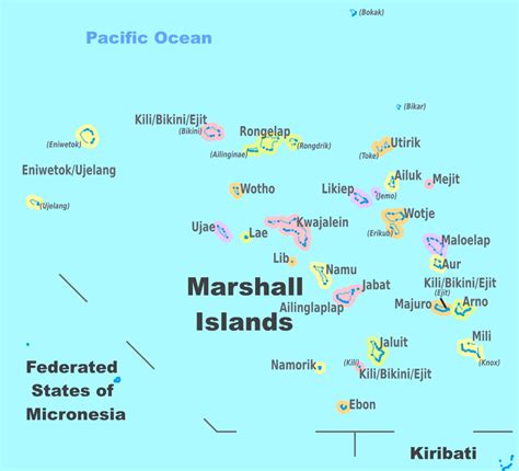 Marshall Islands political map