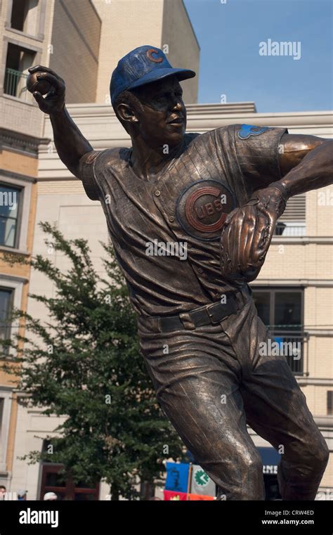 Baseball's Ron Santo statue outside Chicago Cub's Wrigley Field ...