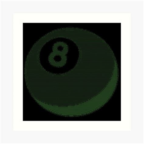 "8 ball emoji Ascii Art" Art Print by typo-n-quotes | Redbubble