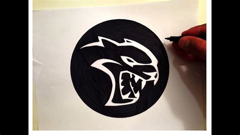 How to Draw the Hellcat Logo - YouTube