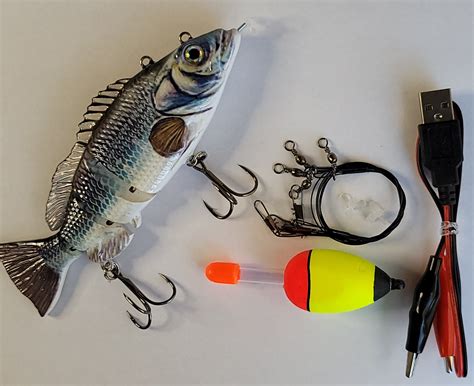 Joliano Robotic Swimming Lure Auto Electric Lure USB Rechargeable Swimbait Multi Jointed Segment ...