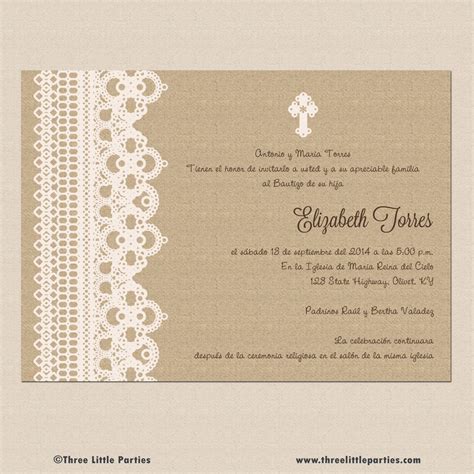 Baptism Invitations In Spanish Template