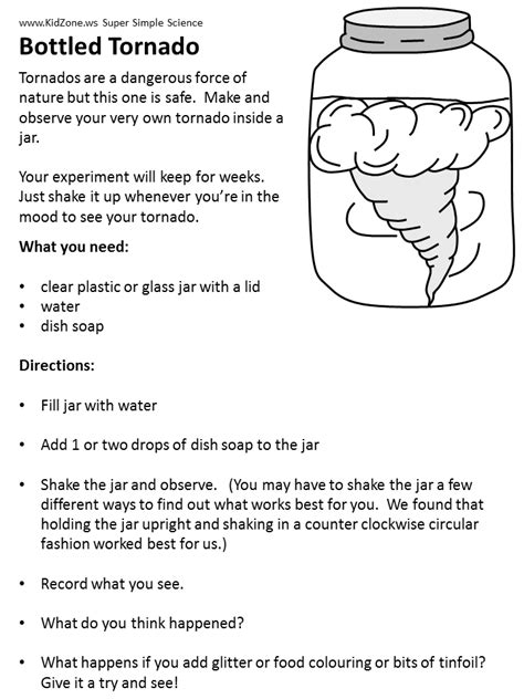 Printable Version of Bottled Tornado Experiment