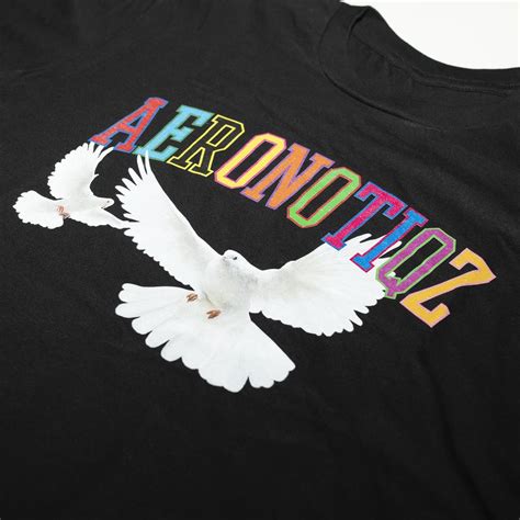 Doves Tee Shirt in Black | AERONOTIQZ &COMPANY CLOTHING