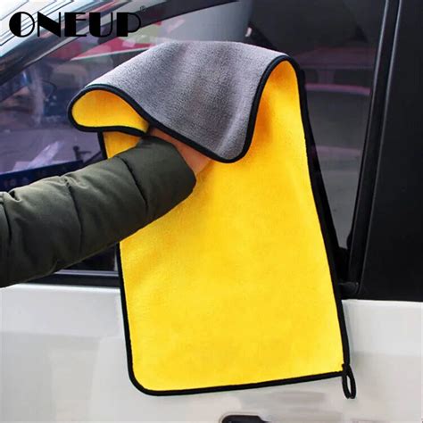 ONEUP Plush Microfiber Car Cleaning Cloths Drying Cloth Hemming Car Care Cloth Detailing Car ...