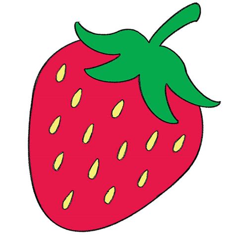 How to Draw a Strawberry - Easy Drawing Tutorial For Kids