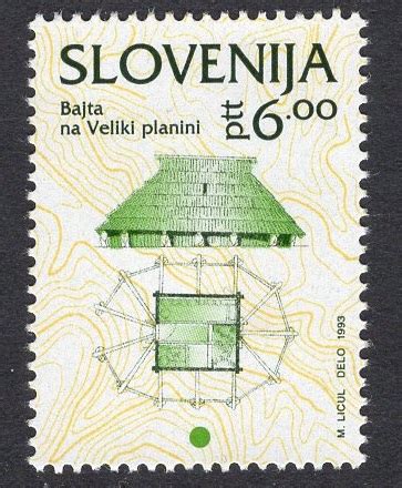 Slovenia #156 1993 MNH Slovene culture 6t. shepherd`s hut | Europe - Slovenia, General Issue ...