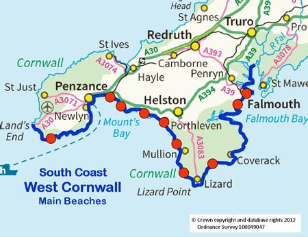 Map Of West Cornwall – Verjaardag Vrouw 2020