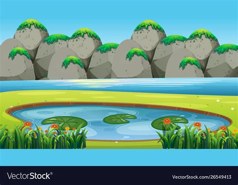 Empty background nature scenery Royalty Free Vector Image