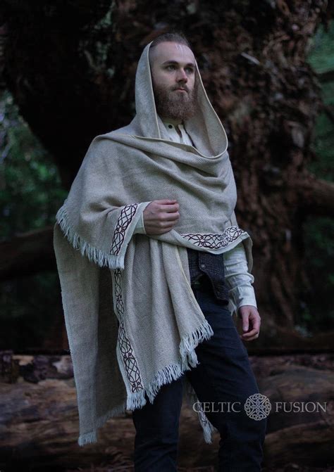 Light Warrior Mens Cloak Druid Cape Celtic Knotwork | Etsy