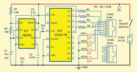 RJ45 Cable Tester | Basic electronic circuits, Electronic circuit ...