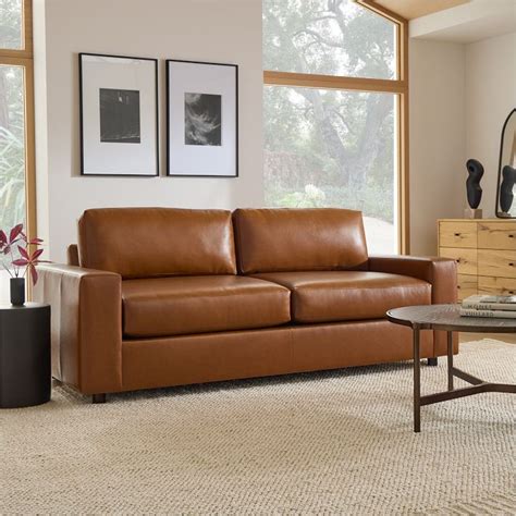 Urban Leather Sleeper Sofa (84") | West Elm