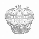 Airship Coloring Page  Pages Mimi Panda sketch template
