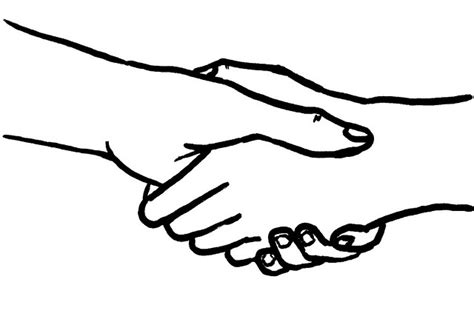 Handshake Outline - ClipArt Best