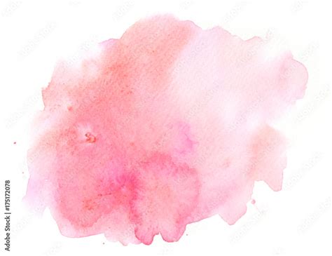 Abstract pink watercolor background texture on white, hand painted on paper Stock Illustration ...