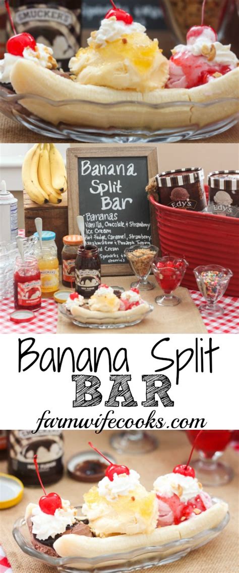 Banana Split Bar - The Farmwife Cooks