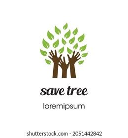 Save Tree Logo Symbol Template Design Stock Vector (Royalty Free) 2051442842 | Shutterstock