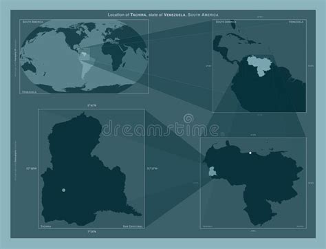 Tachira, Venezuela. Described Location Diagram Stock Illustration ...