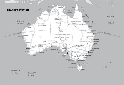 Large transportation map of Australia with cities and airports | Australia | Oceania | Mapsland ...