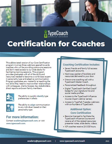 Certification for Coaches – TypeCoach