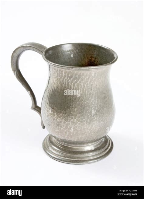 Antique pewter beer mug Stock Photo - Alamy