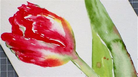 Tulip Watercolor Painting Tutorial for Beginners - YouTube