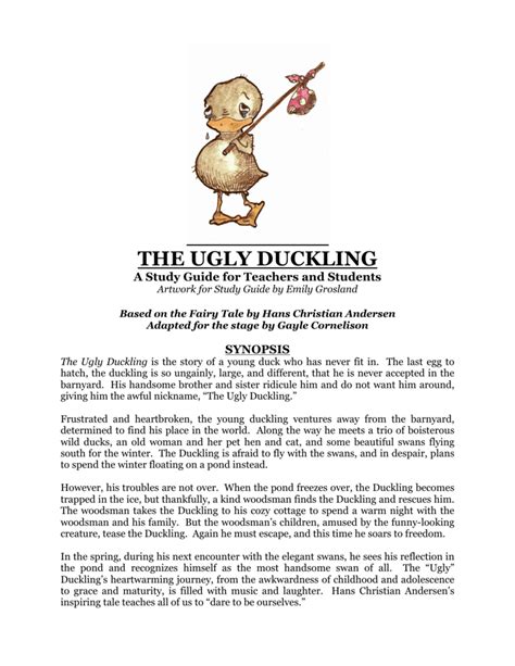 "The Ugly Duckling" Study Guide for Teachers and