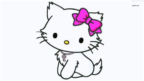 Cute Hello Kitty drawing - Cartoon HD wallpaper | Pxfuel