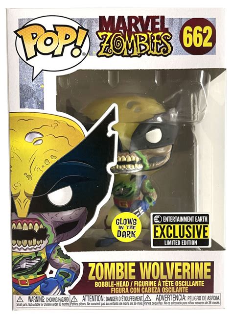 Funko POP! Marvel Zombies #662 Zombie Wolverine (Glows In The Dark ...