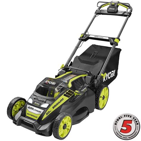 A day with the Ryobi 20" self propelled battery powered lawn mower ...