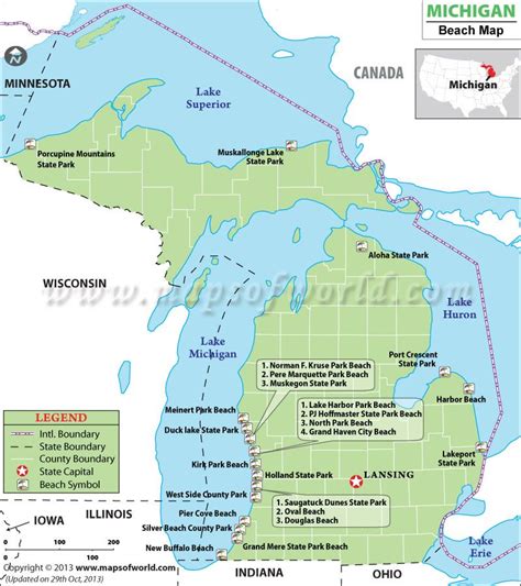 √ National Parks In Michigan Map