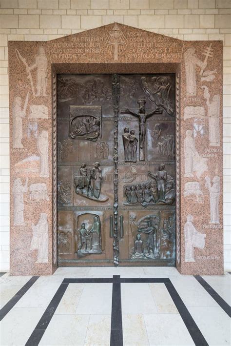 Door Of The Basilica Of The Annunciation In Nazareth Stock Photo ...